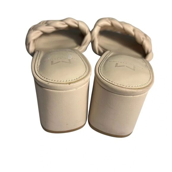 Marc Fisher Woven Faux Leather Moral Slide Sandals, Size 9.5M, Light Natural - Picture 6 of 13